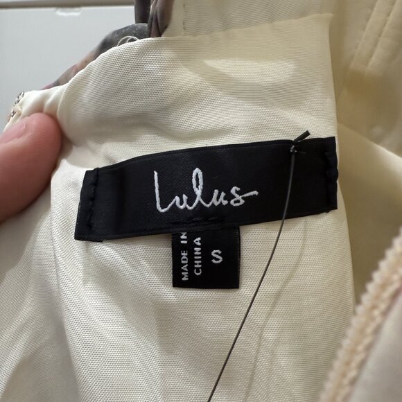 NWT Lulus Most Beautiful Day Ivory Multi Floral Print Organza Maxi Dress - Picture 7 of 9